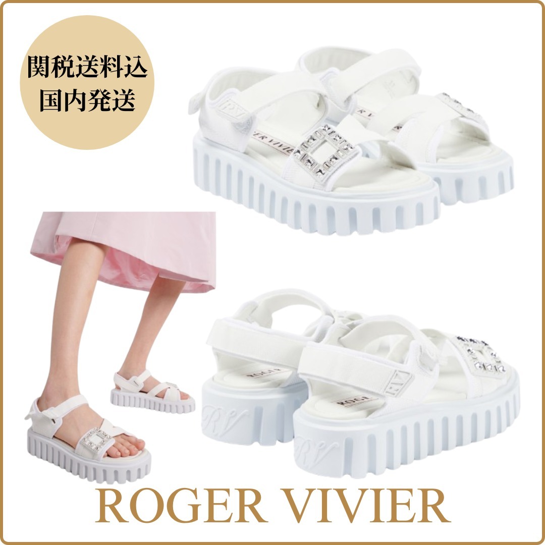 【ROGER VIVIER】Viv‘ Go-Thick platform sandals 国内発送