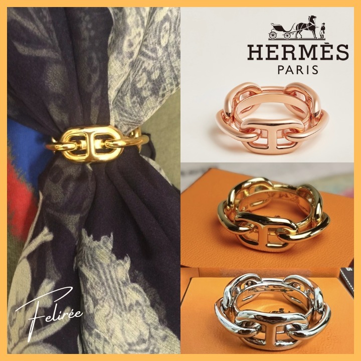《プレゼントに♡》HERMES スカーフリング 90 レガート