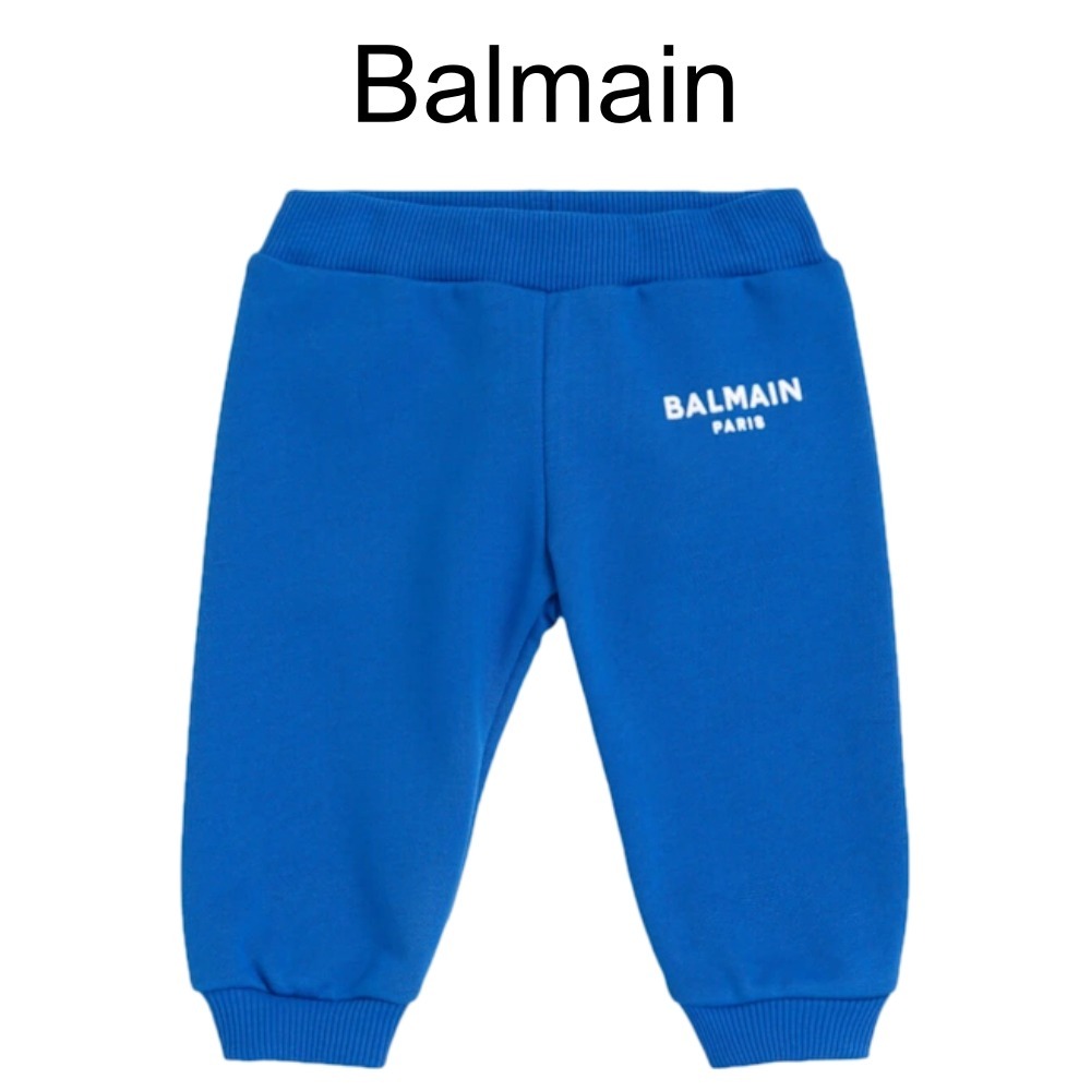 【Balmain】プリントコットンスウェットパンツ
