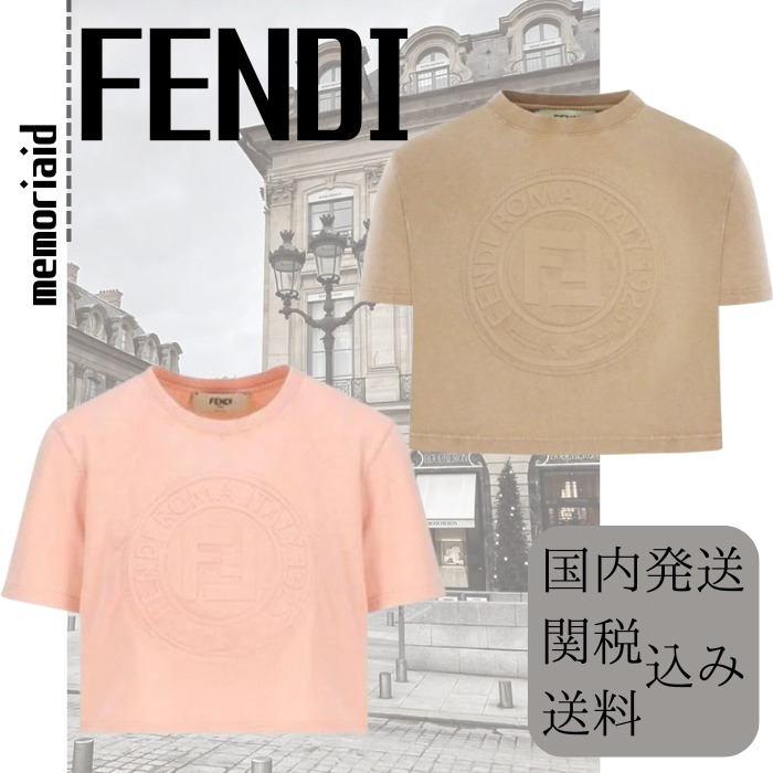 【個性的で可愛い♪】FENDI ローマ クロップド Tシャツ