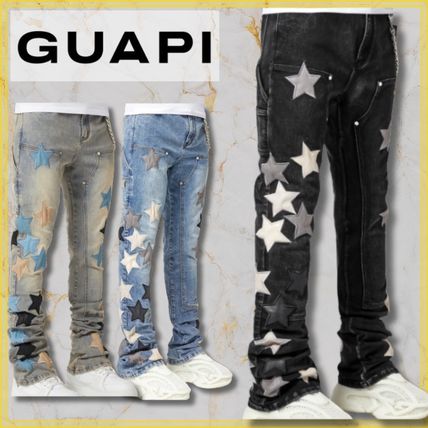 GUAPI プレミアム OBSIDIAN ブラック レイバー デニム (GUAPI