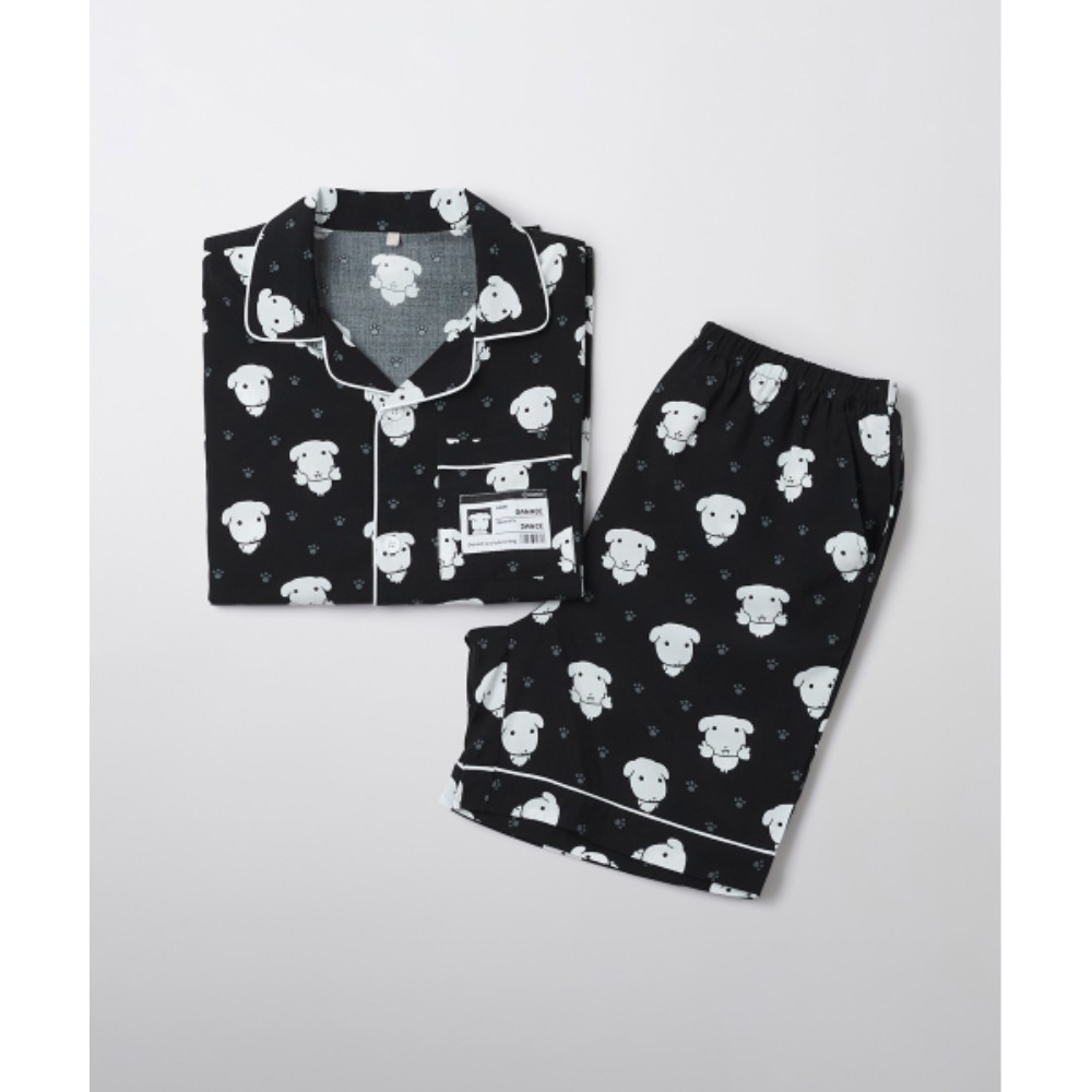 ★SPAO★ Ganadi short sleeve pajamas BLACK SPPPF38U02