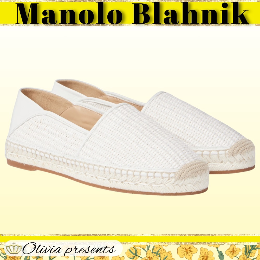 Manolo Blahnik>>エスパドララフィアエスパドリーユ