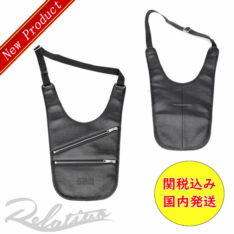 ★国内発送・関税込★【MM6】ロゴ レザー ショルダーバッグ