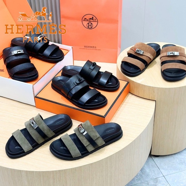 【カッコいい上質レザー使用】HERMES ジャクソンサンダル