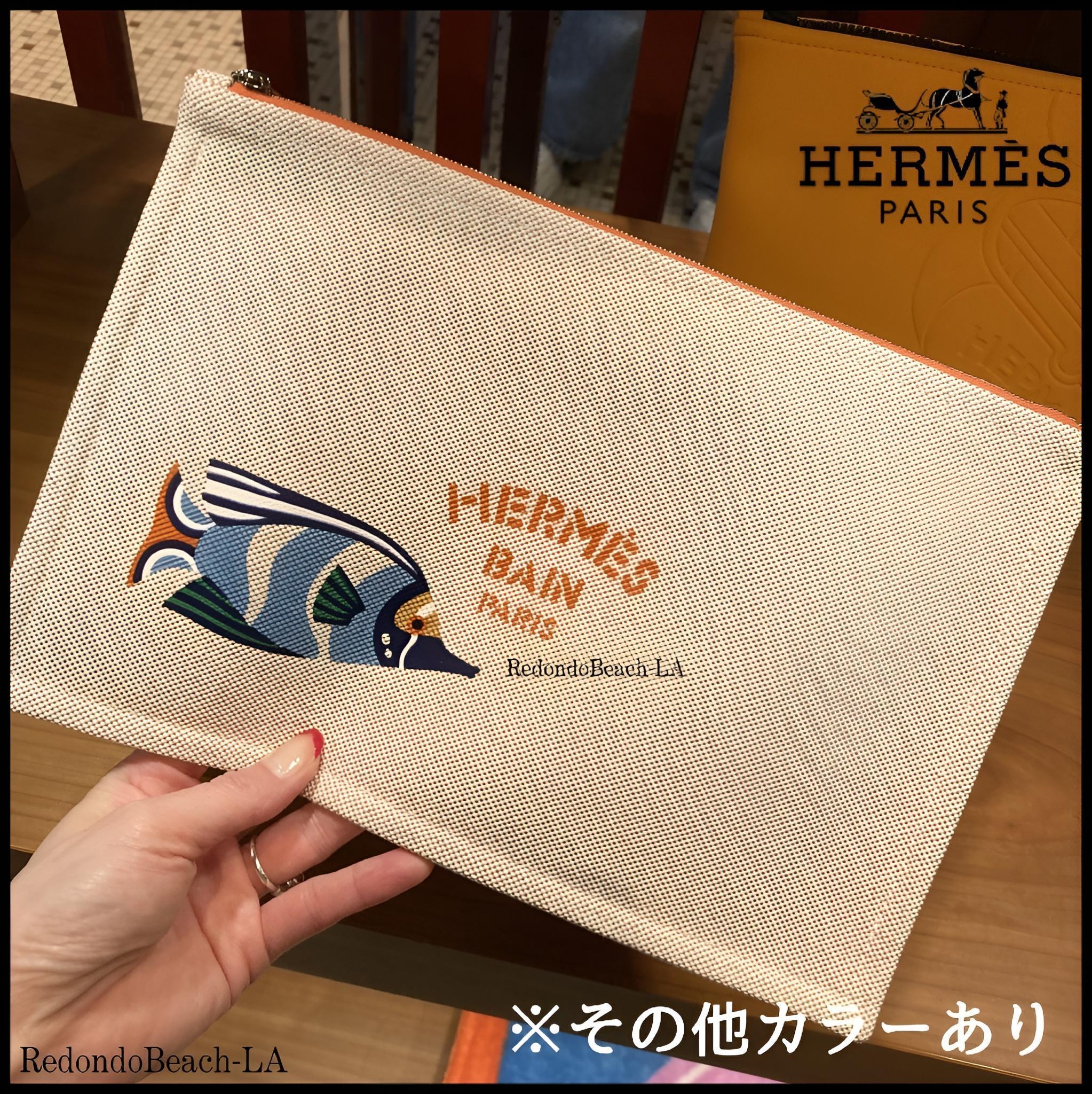 【気分はリゾート】HERMES★Traffic Jam print★ポーチ