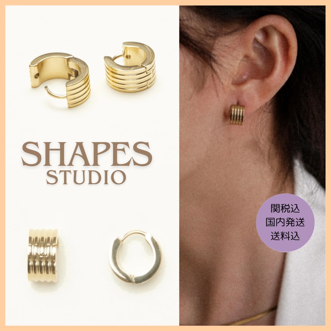 【SHAPES STUDIO】 Huggie ミニフープピアス チャンキー関送込