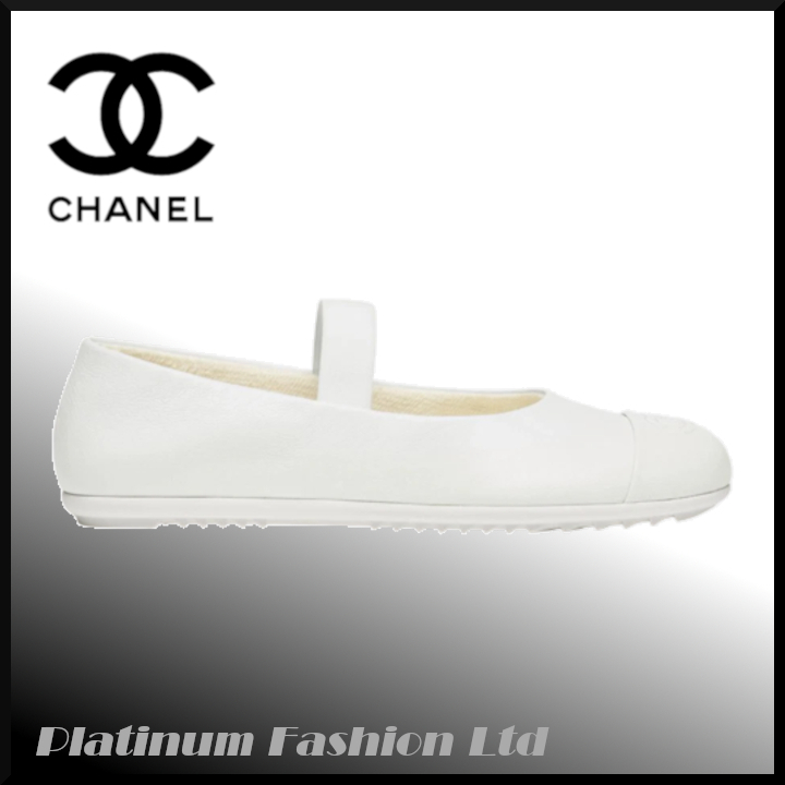 送料込◆入手困難品♪【CHANEL】メリージェーン ラム＆ホワイト