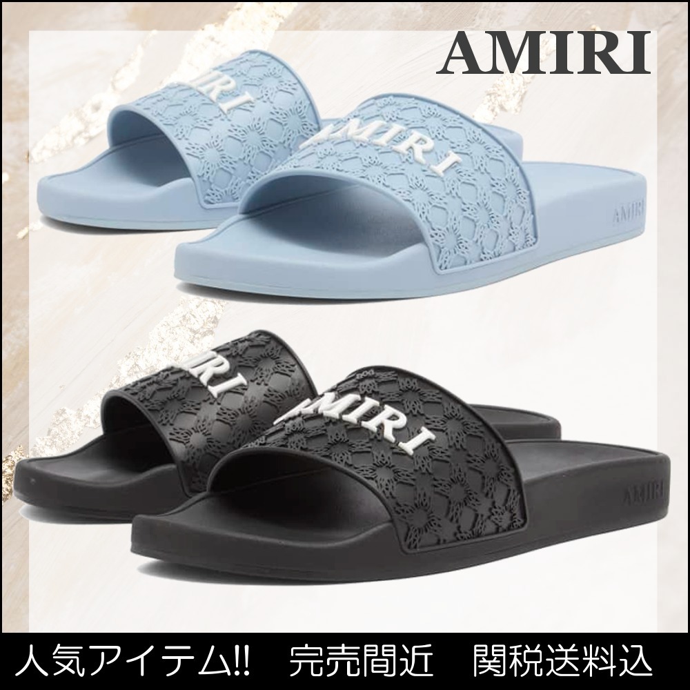 夏の必需品【AMIRI】MA ロゴ プール スライド