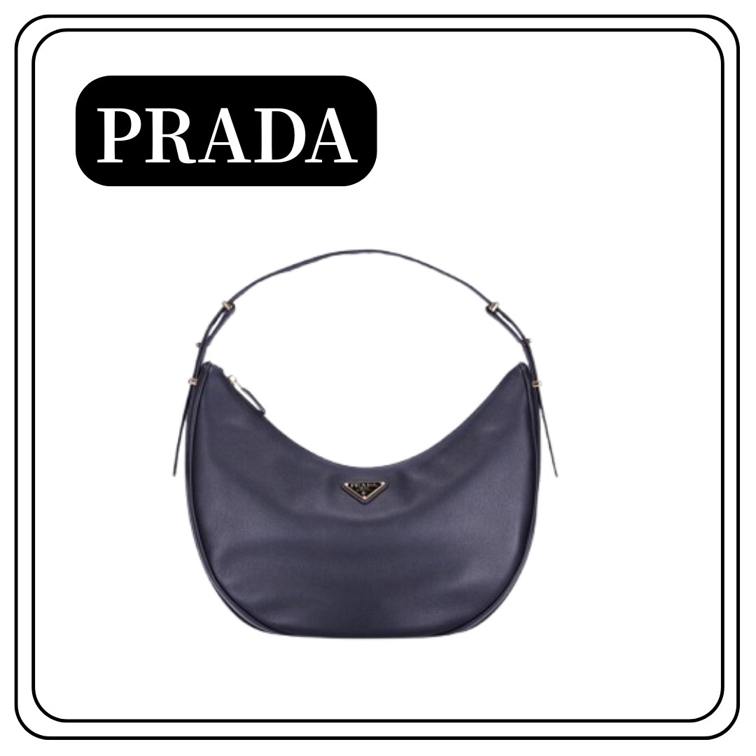 【PRADA】ソフトグレインレザーハンドバッグ ハンドバッグ