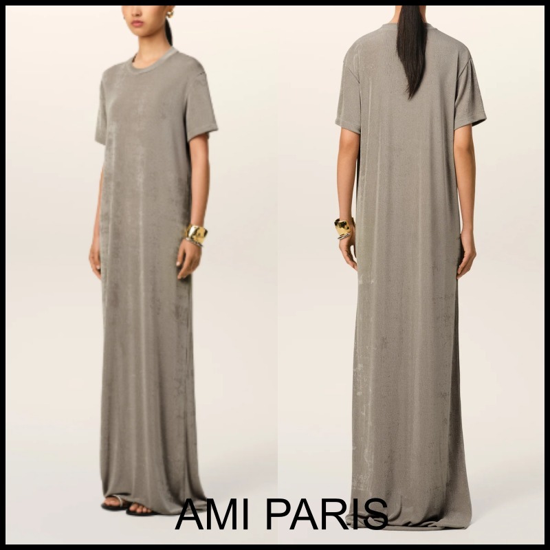 【AMI PARIS】リブジャージーTシャツドレス
