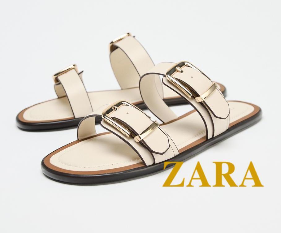 ☆ドイツ発*ZARA*新作*ダブルバックルストラップサンダル/EH☆