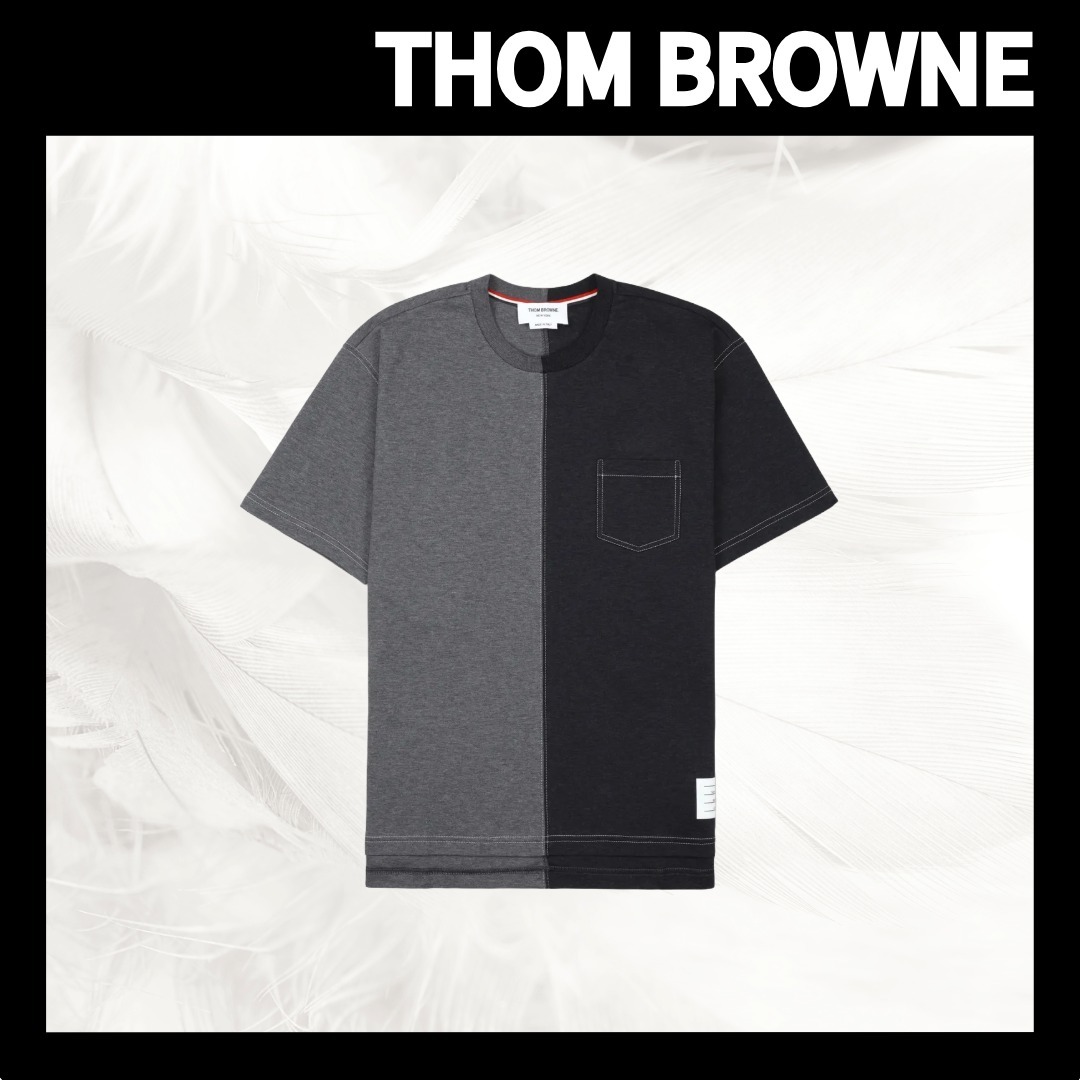 【THOM BROWNE】Funmix Contrast Sting Short Sleeve T-Shirt