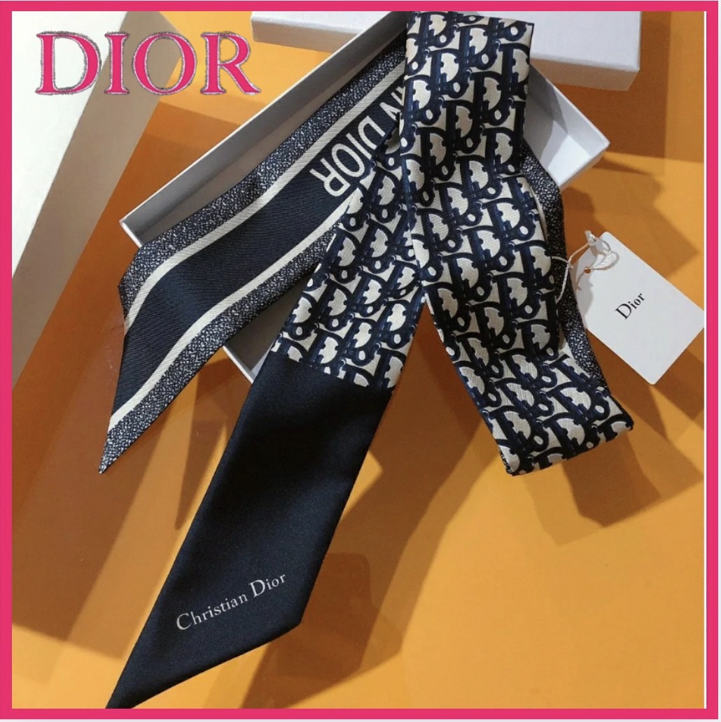 【カジュアルな♪】DIOR オブリーク ミッツァ スカーフ