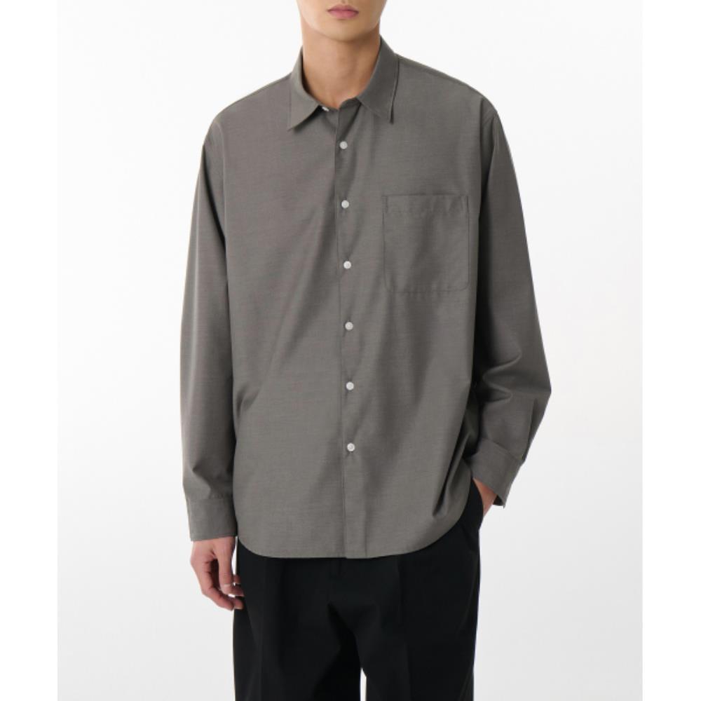 ★MUSINSA STANDARD★ Relaxed Wool Like Shirt Top MMESH112-TA