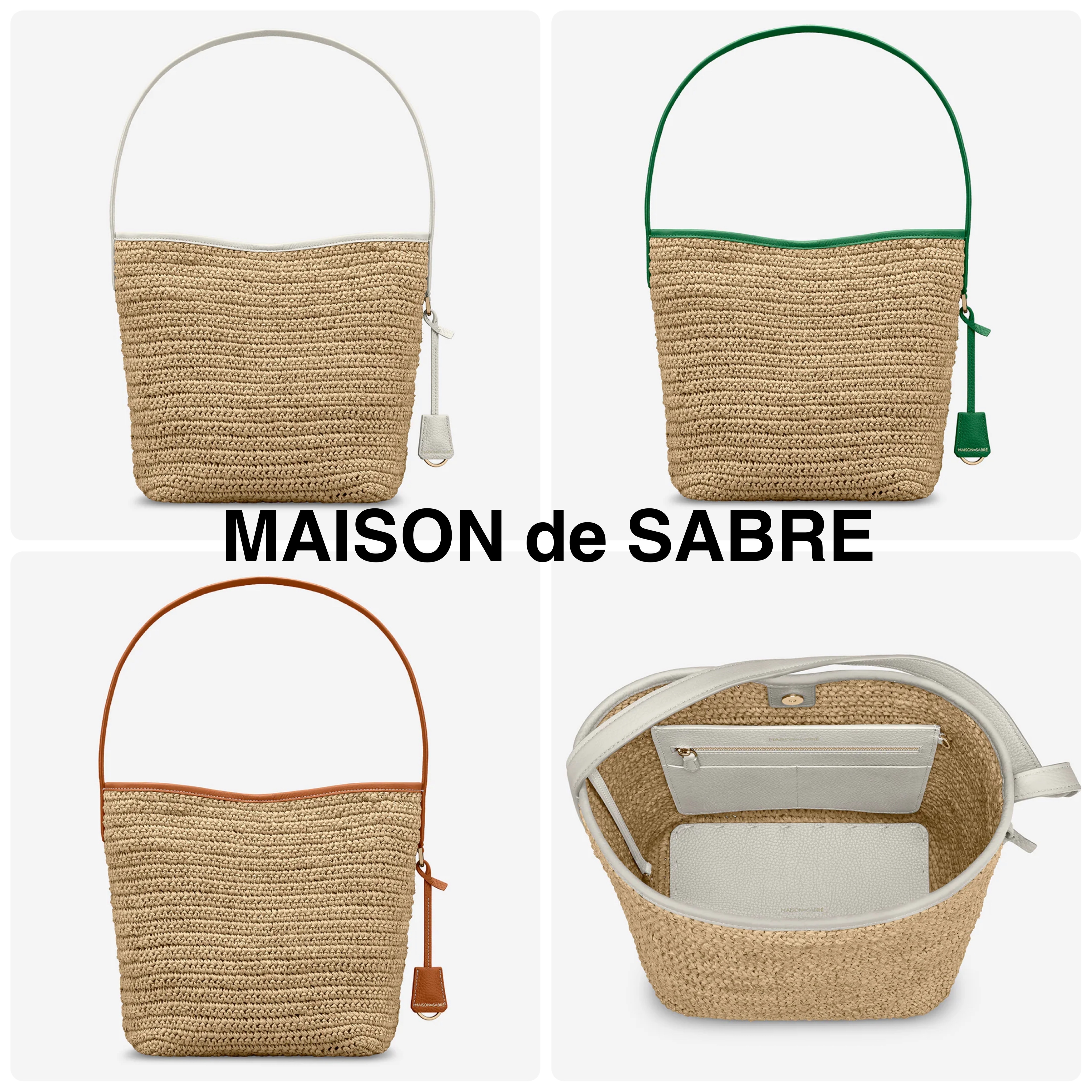【MAISON de SABRE】ラフィアバケットソフトトート★軽やかな夏!