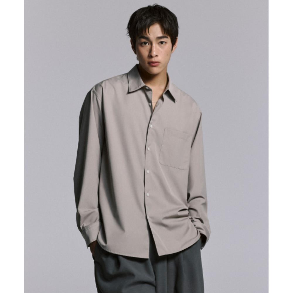 ★MUSINSA STANDARD★ Relaxed Wool Like Shirt Dusty Light Bei