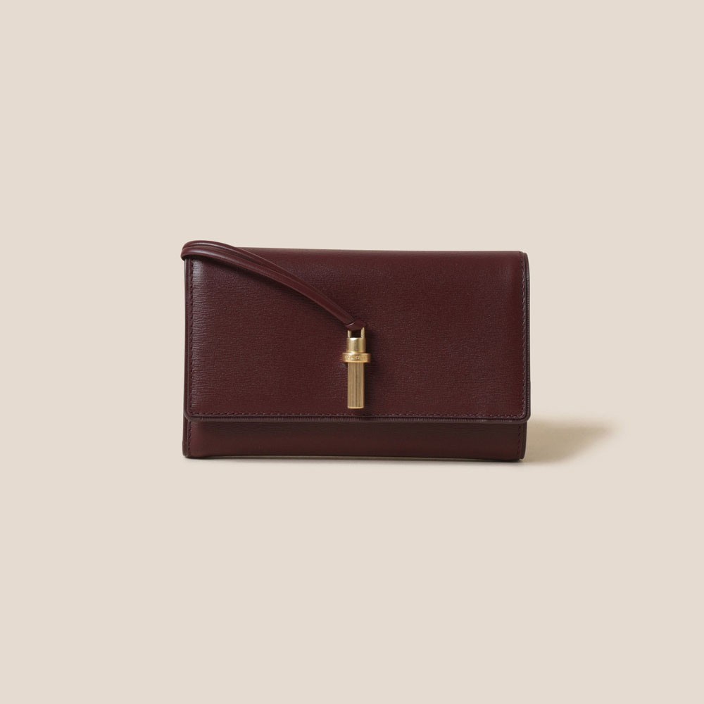 ★COURONNE★ Fermoir Middle Wallet (Wine)_RCWEX24641WIX