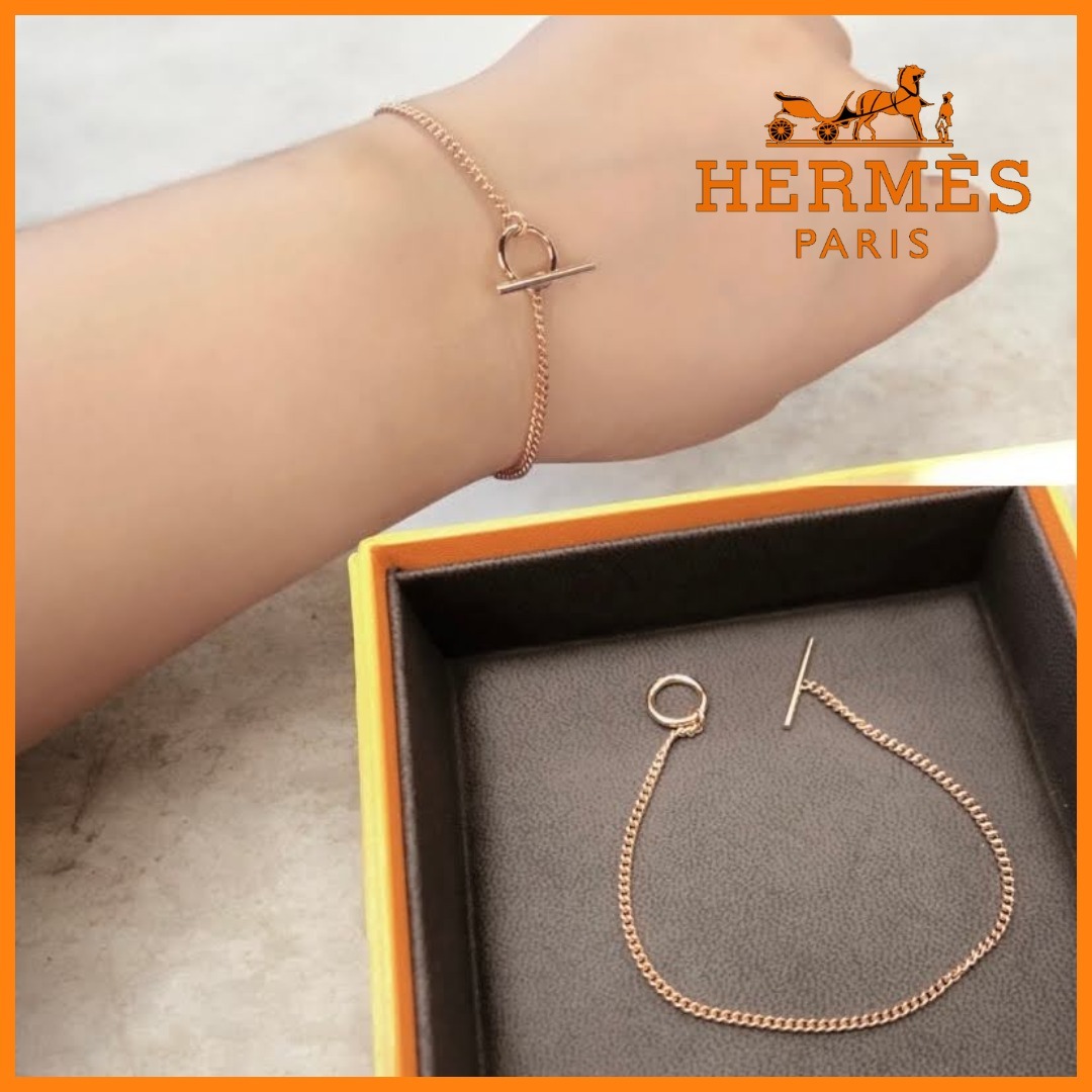 【希少♡】HERMES ブレスレット エシャペ ローズゴールド