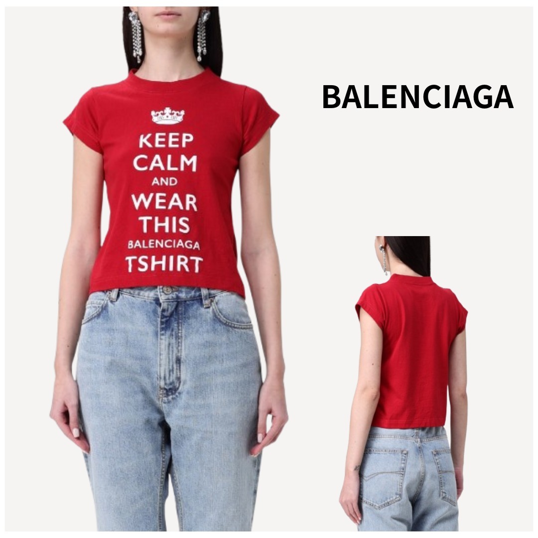 BALENCIAGA バレンシアガ Tシャツ ショート レッド
