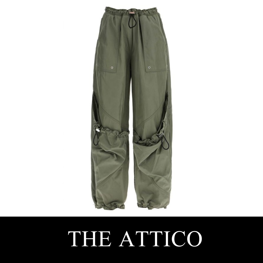THE ATTICO★ハイウエストポケット付きパンツ カーキ★送関込