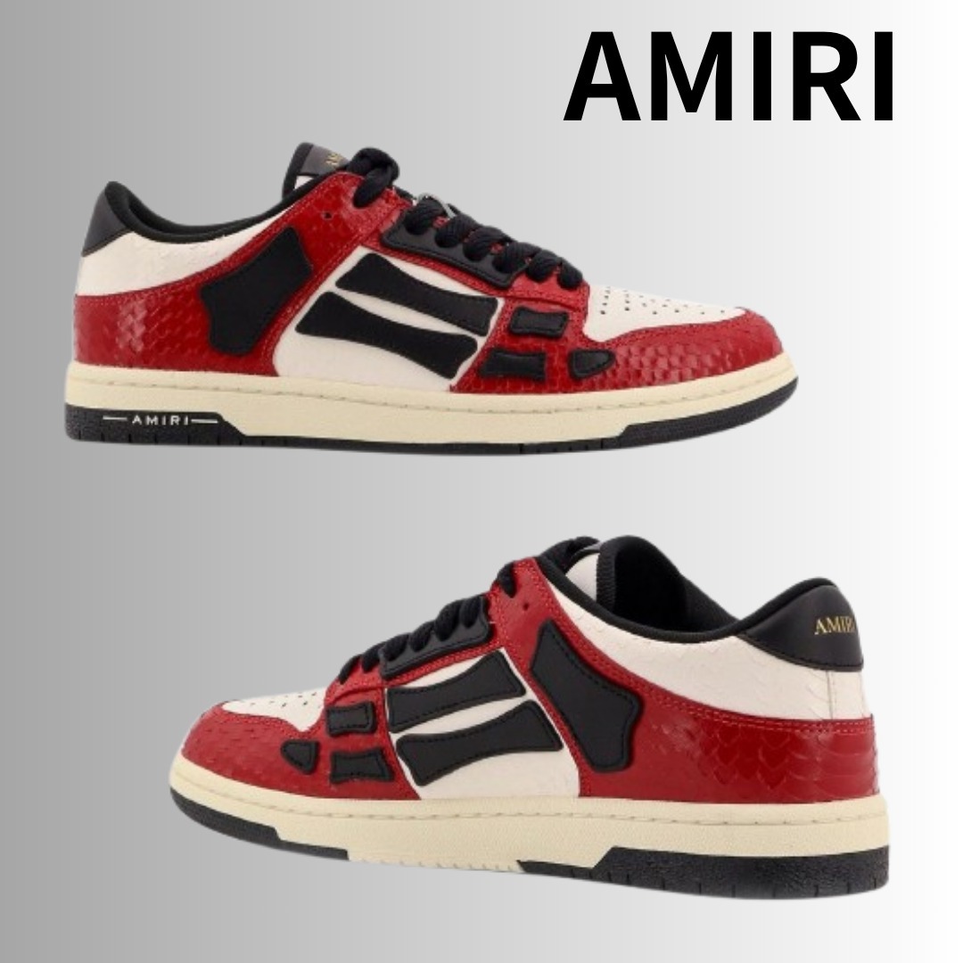 Amiri パネル スケル ロートップ スニーカー