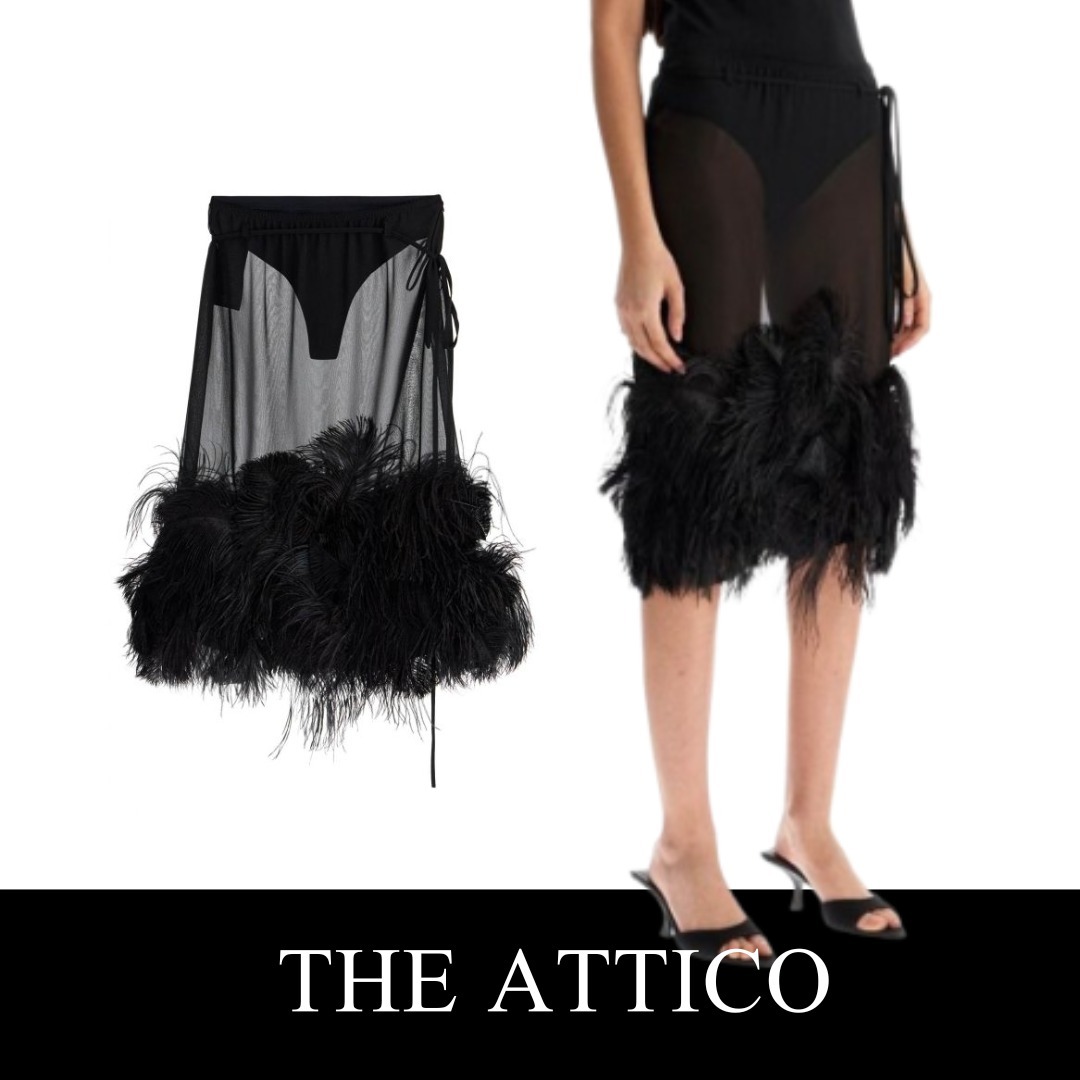 THE ATTICO★シルバーレースのミディスカート★送関込