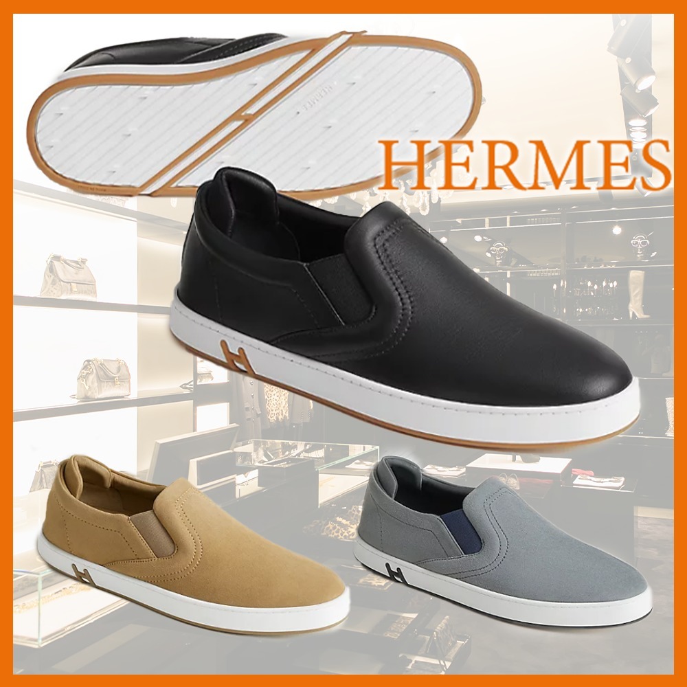【日常の足元を彩る☆】HERMES slip-on Lucky Men's スニーカー
