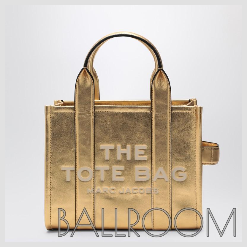 トートバッグ MARC JACOBS GOLD LEATHER THE SMALL TOTE BAG