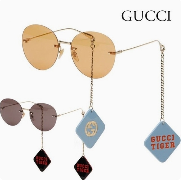 GUCCI●レディース チェインラウンドサングラス