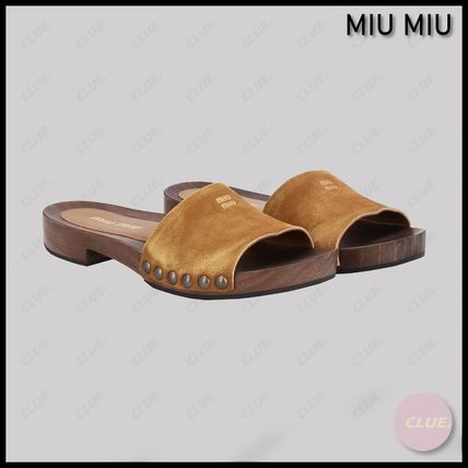 スエード MiuMiu(ミュウミュウ) サンダル・ミュール(レディース
