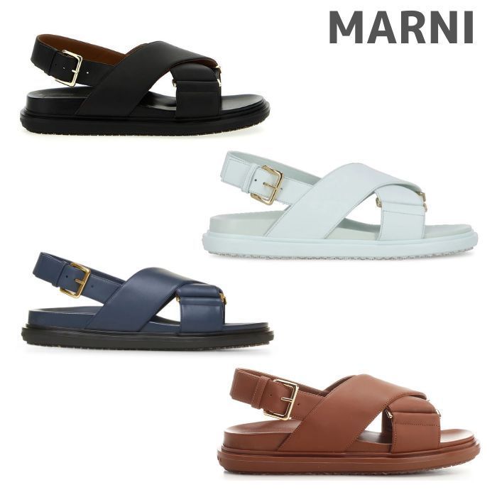 MARNI レザー製 フスベット サンダル