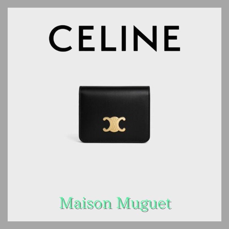 【直営】CELINE トリオンフ コンパクトウォレット カーフスキン
