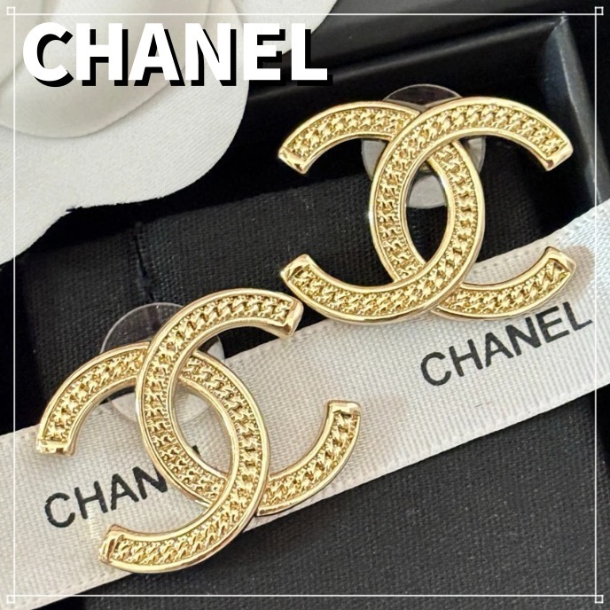 CHANEL ピアス CCロゴ ストーン ココマーク シンプル 人気