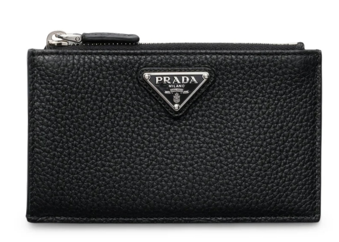 PRADA プラダ 新作  財布 ブラック ロゴ コインケース