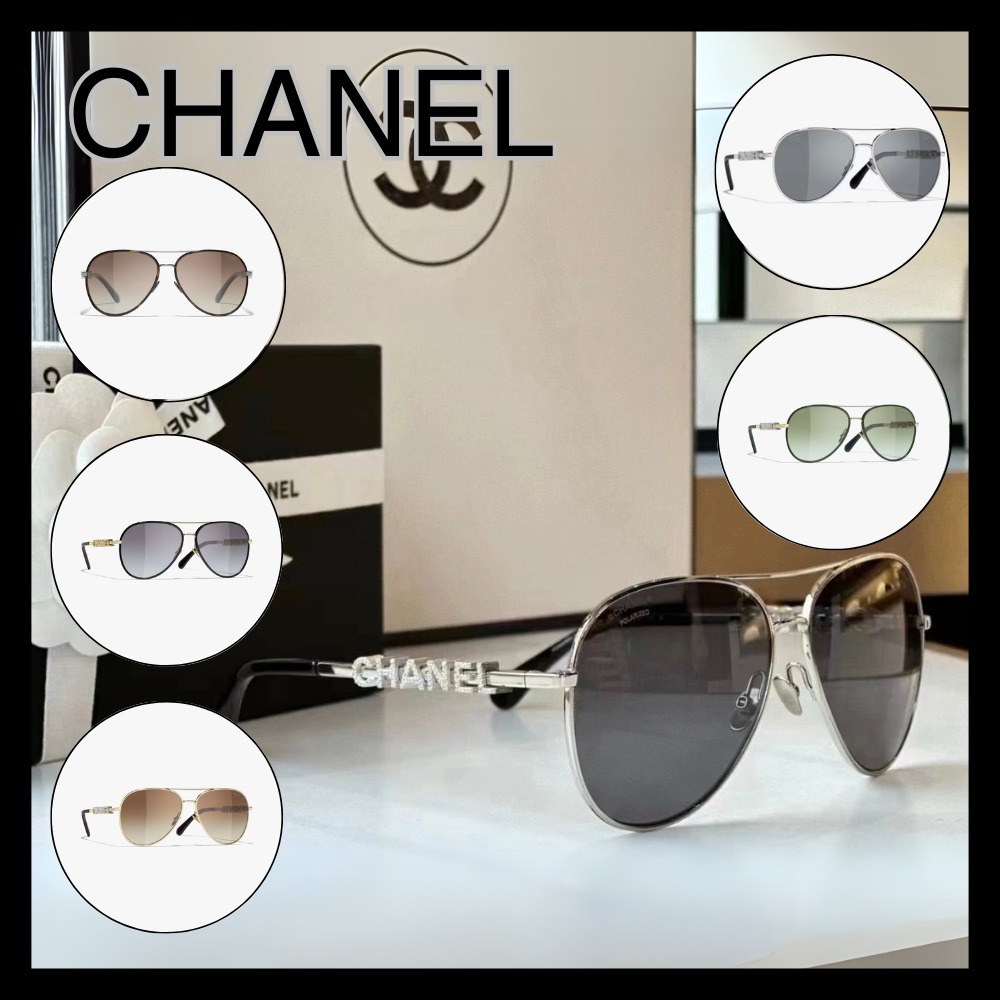 【存在感のあるデザイン♪】CHANEL パイロットサングラス