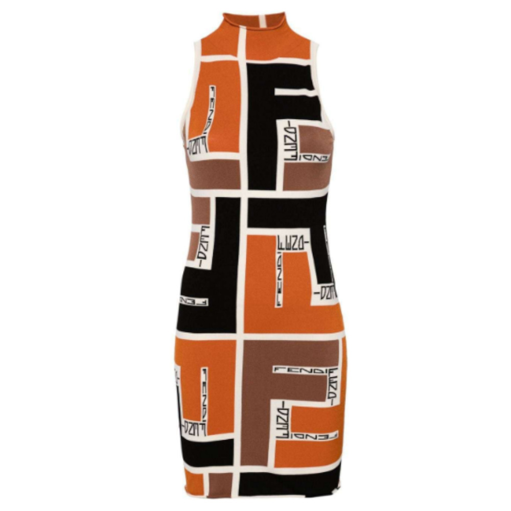 FENDI Puzzle Viscose-Blend ドレス