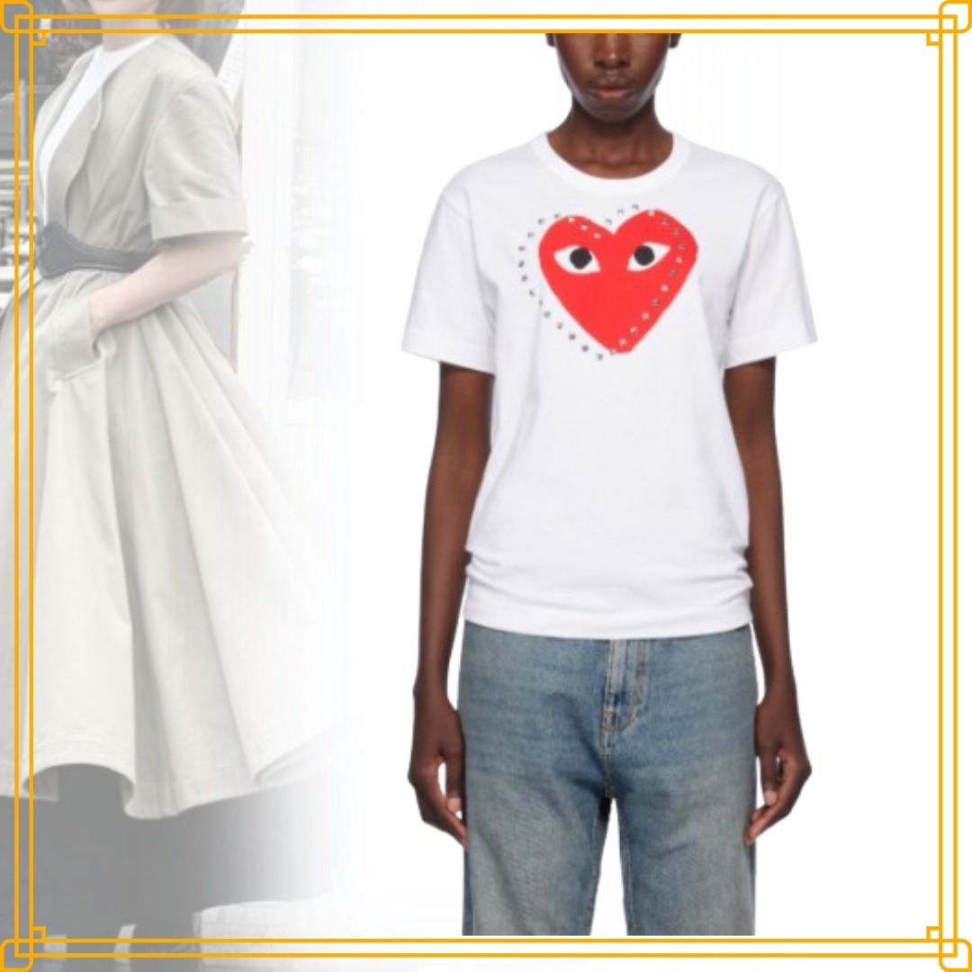 ◆大人気◆【COMME des GARCONS PLAY】ハートプリント Tシャツ