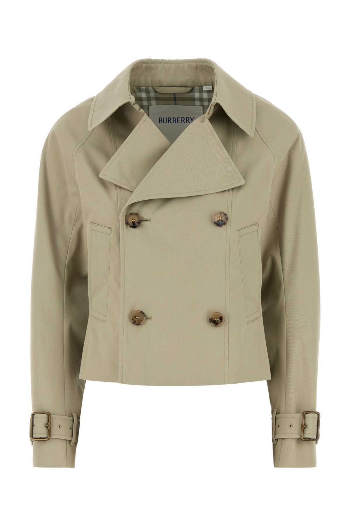 【関税&送料込】Burberry Sage Green Polyester Blend Trench C