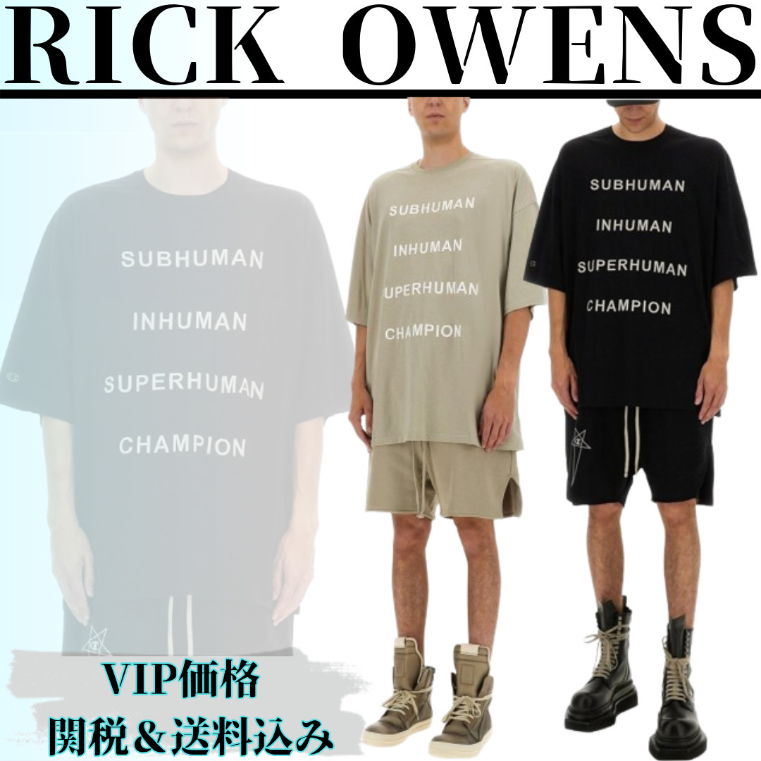 25SS◆関送込【RICK OWENS】X CHAMPION*コットン**Tシャツ