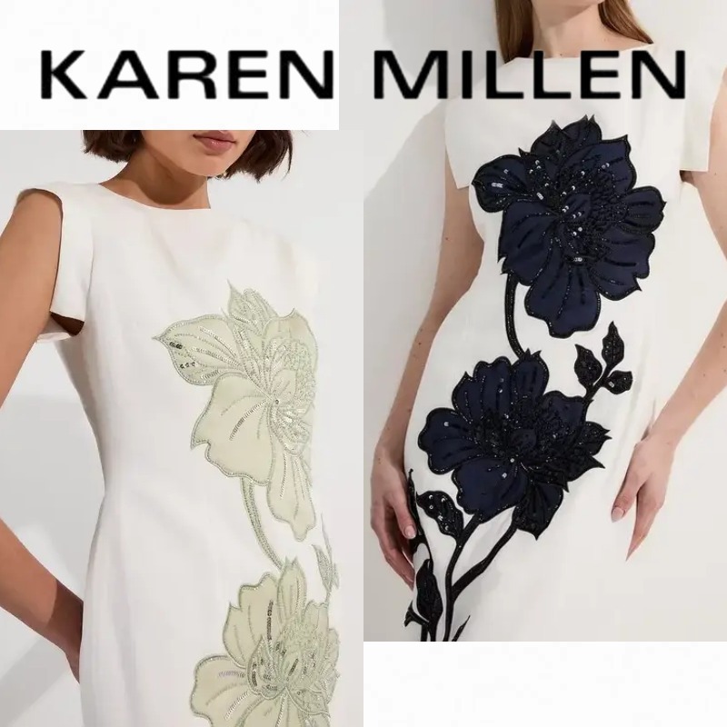 【KAREN MILLEN】プレミアム アップリケテーラード ドレス