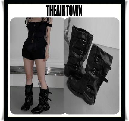 【THEAIRTOWN】★人気ブランド★ナンバーミドルブーツ THEAIRTOWN(ジエアタウン) ミドルブーツ(レディース) - 海外通販