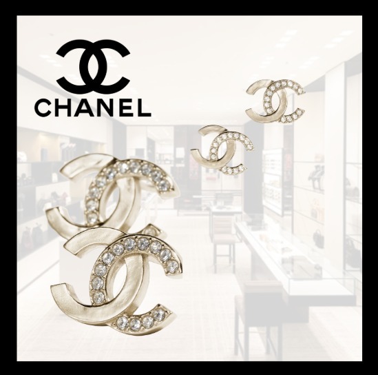 気品漂う輝き♪【CHANEL】スタッドピアス