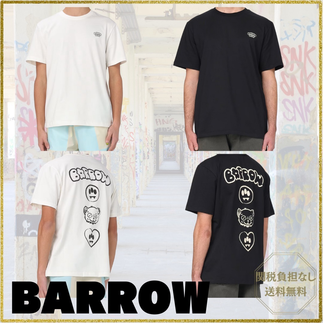 [BARROW]バックロゴ ロゴTシャツ ユニセックスOK 関税送料込