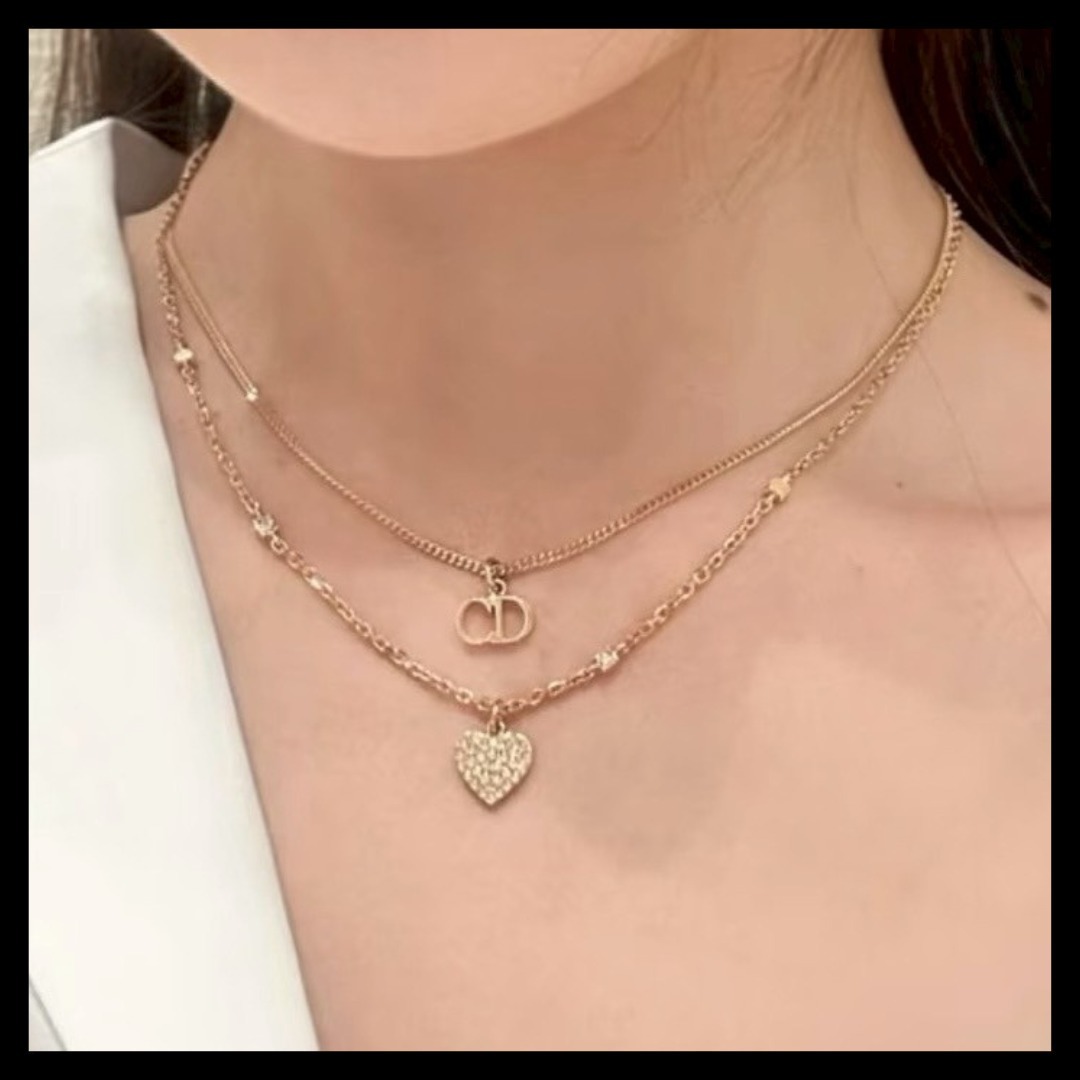 【二連で華やか♡】DIOR Clair D Lune ネックレス