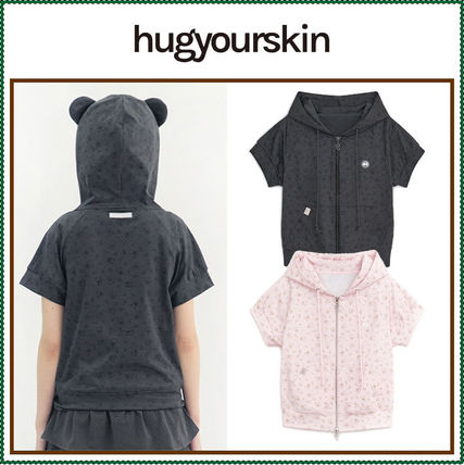 ☆送料・関税込☆hugyourskin☆Ribon cropped hoodie zip-up