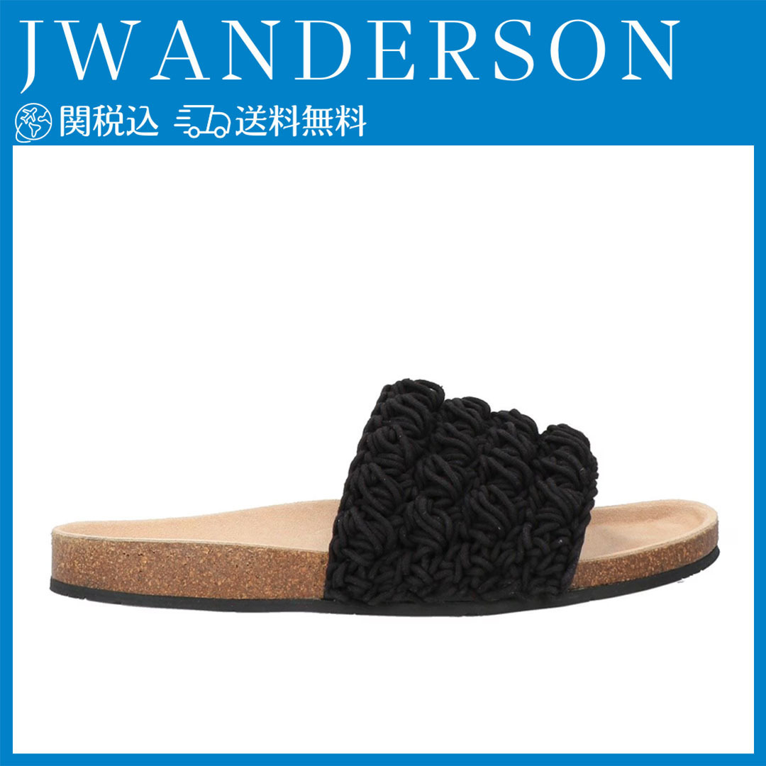 サンダル【JW ANDERSON】関税込送料無料 ラバーソール 牛革 無地