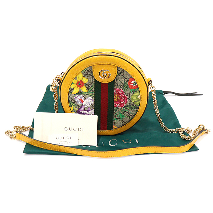 GUCCI フローラ オフィディア ミニ ラウンドショルダーバッグ