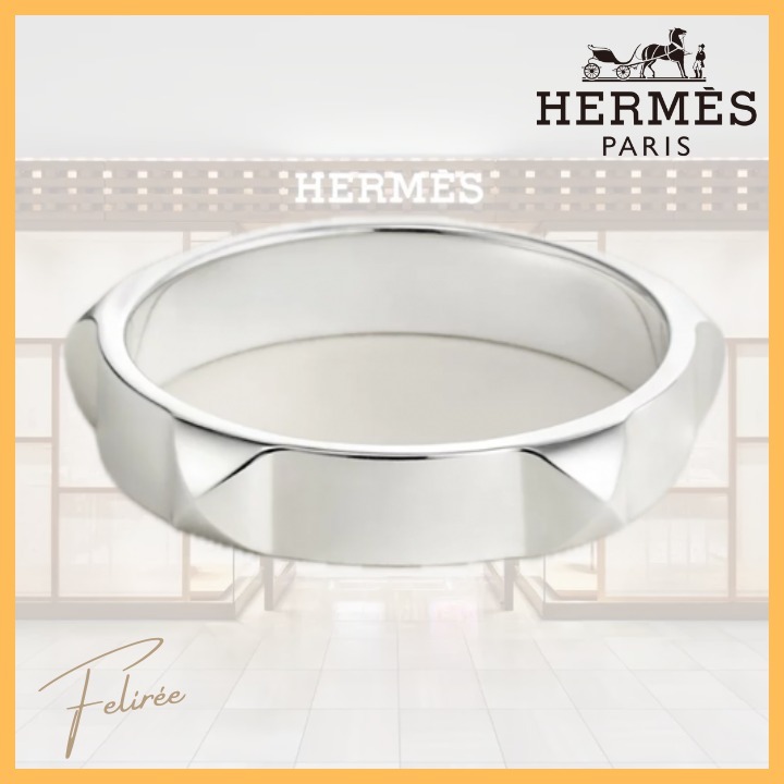 《洗練とエッジの融合☆》HERMES Bague Mini Clous PM
