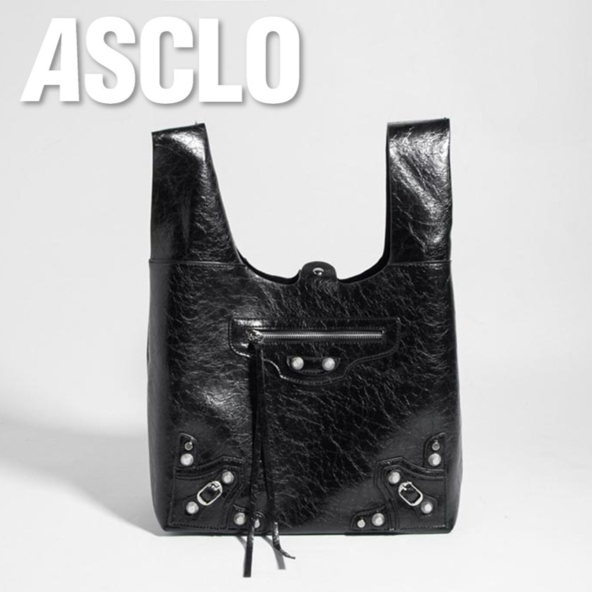 トートバッグ ASCLO Hard Core Leather Tote Bag